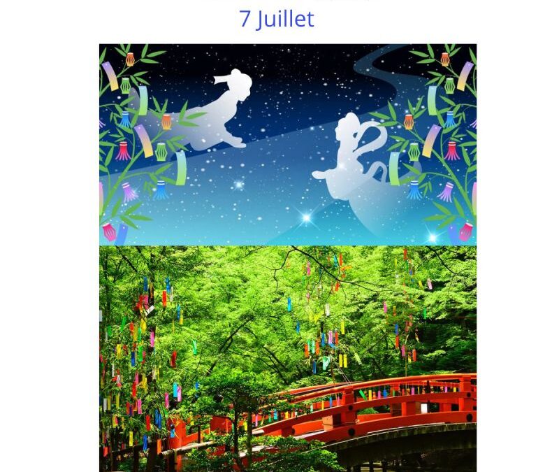 🇯🇵🎋 Le 7 juillet, c&rsquo;est Tanabata 七夕 au Japon : la fête des étoiles.